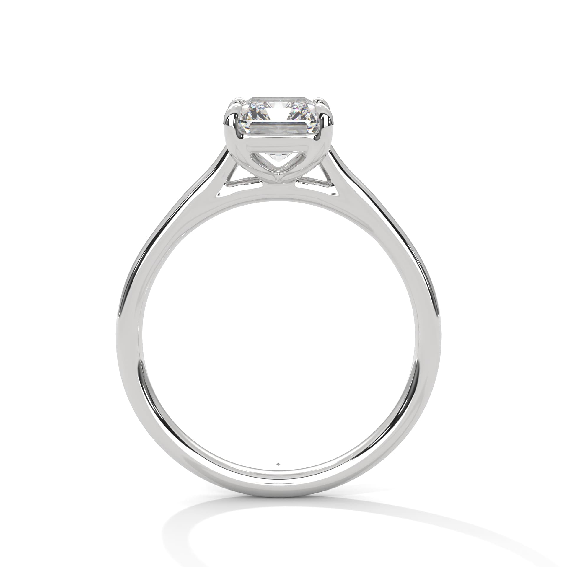 Halo Ring With Emerald Diamond In Yellow Gold thumbnail 15