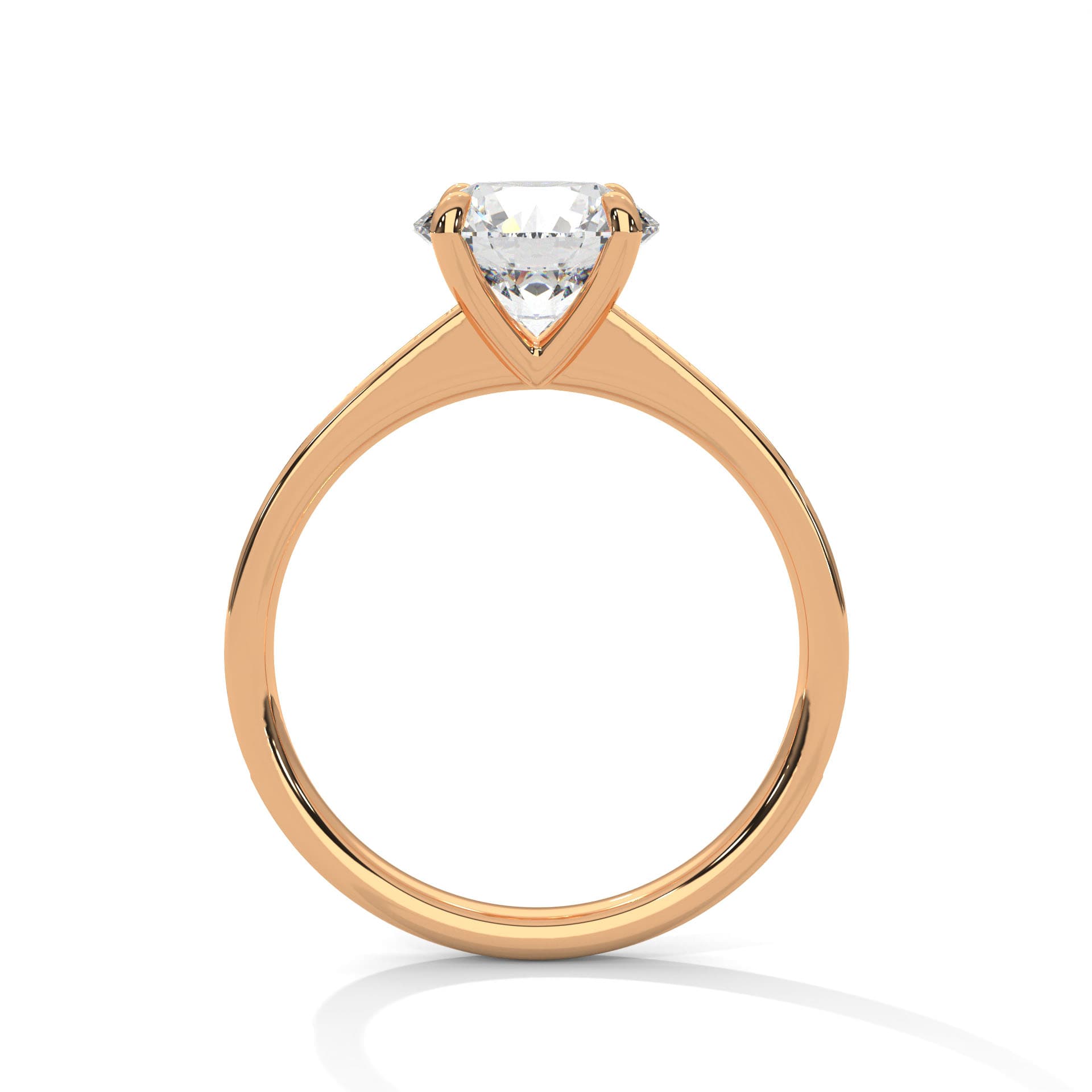 Sidestone Ring With Round Diamond In White Gold thumbnail 16
