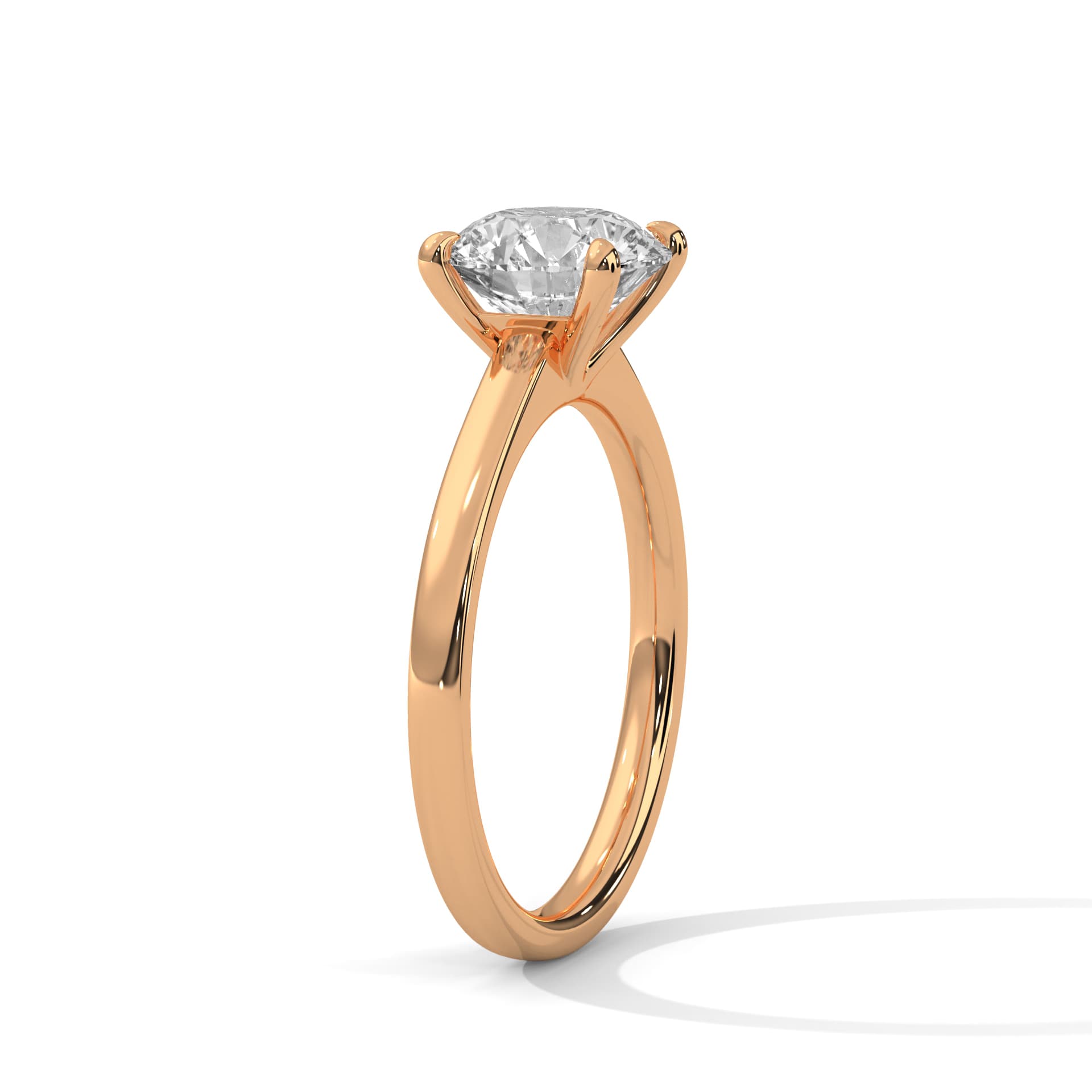Solitaire Ring With Round Diamond In White Gold thumbnail 11
