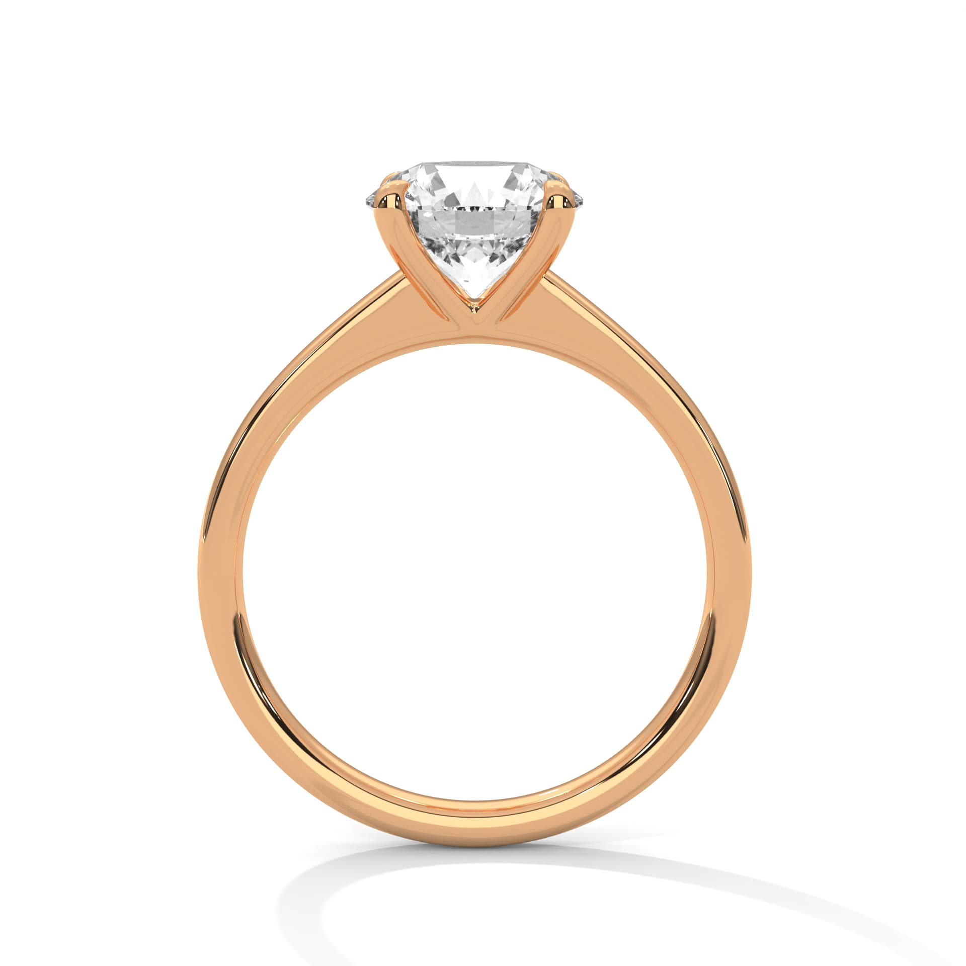 Solitaire Ring With Round Diamond In White Gold thumbnail 14