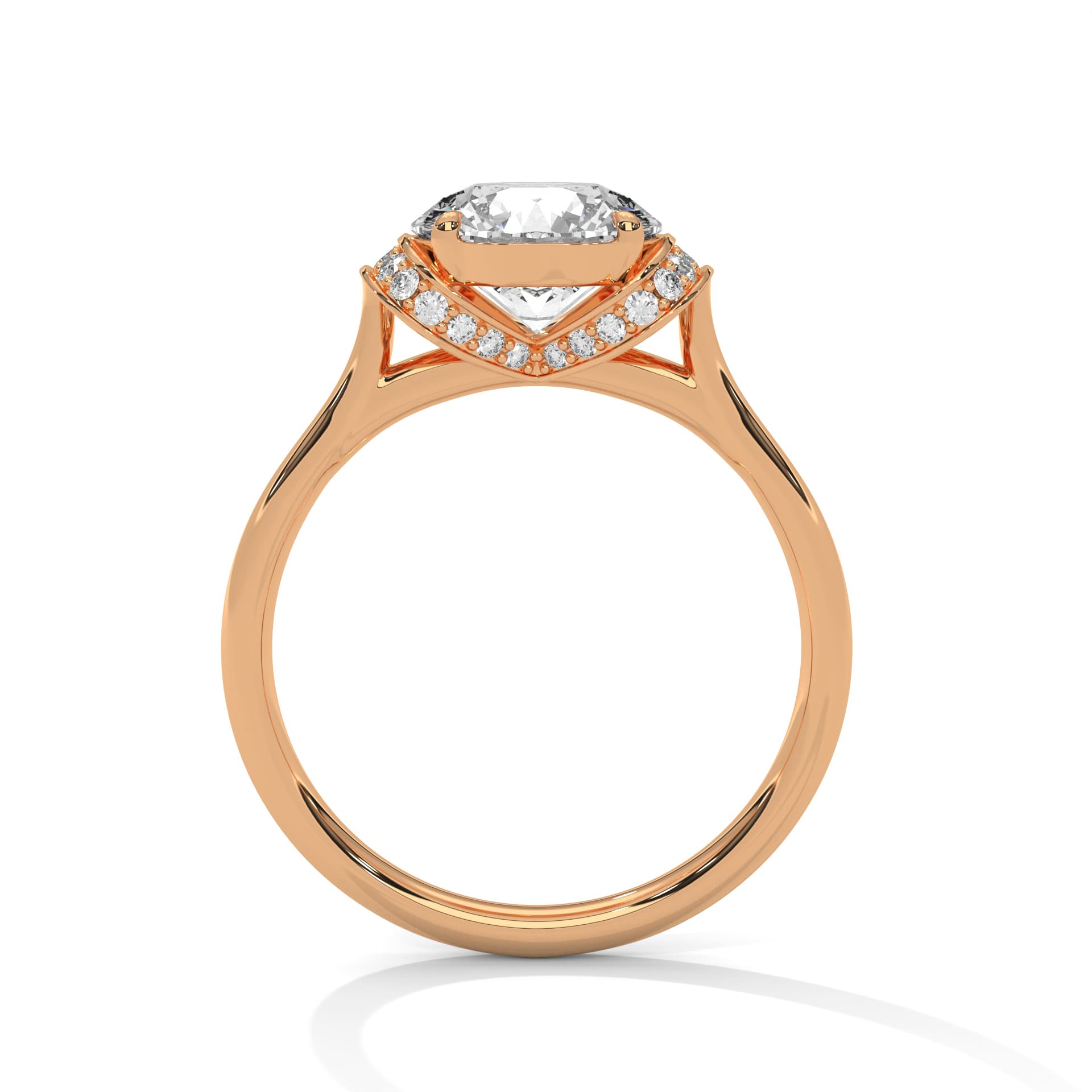 Vintage Ring With Round Diamond In White Gold thumbnail 10